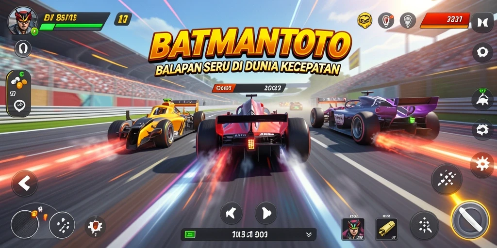 Tampilan gameplay seru dalam balapan kece di BATMANTOTO.