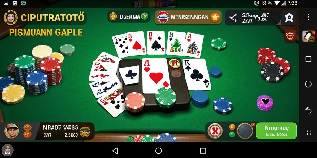 Tangkapan layar menunjukkan gameplay seru dari Gaple di CIPUTRATOTO.