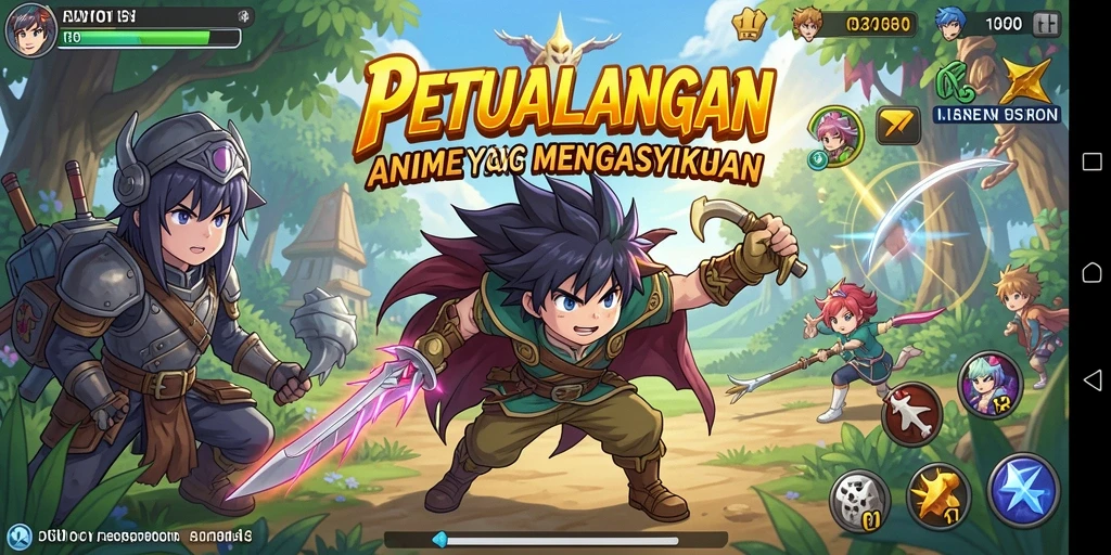 Tampilan gameplay menakjubkan dari DYO1 yang penuh warna.