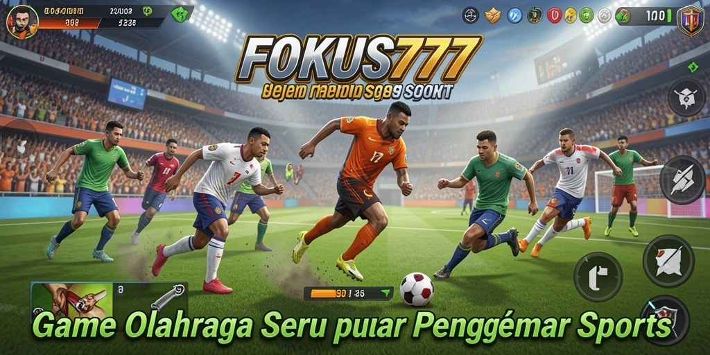 Screenshot FOKUS777 menampilkan aksi seru dalam permainan olahraga.