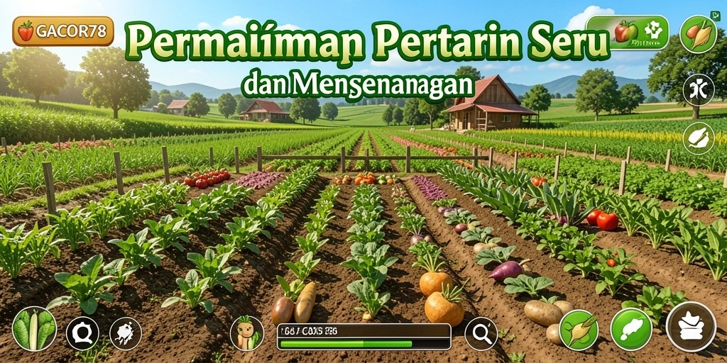 Screenshot gameplay GACOR78 menampilkan keseruan bertani dengan grafik indah.