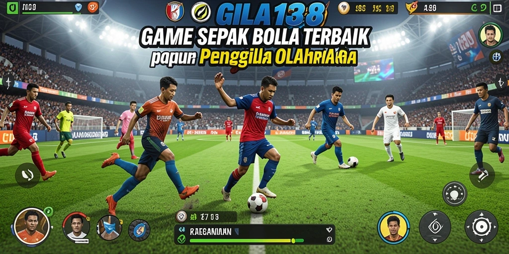 Tampilan gameplay GILA138 menampilkan aksi sepak bola yang mendebarkan.