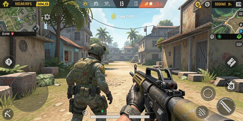 Tampilan gameplay seru dalam game TPS GOAL55.
