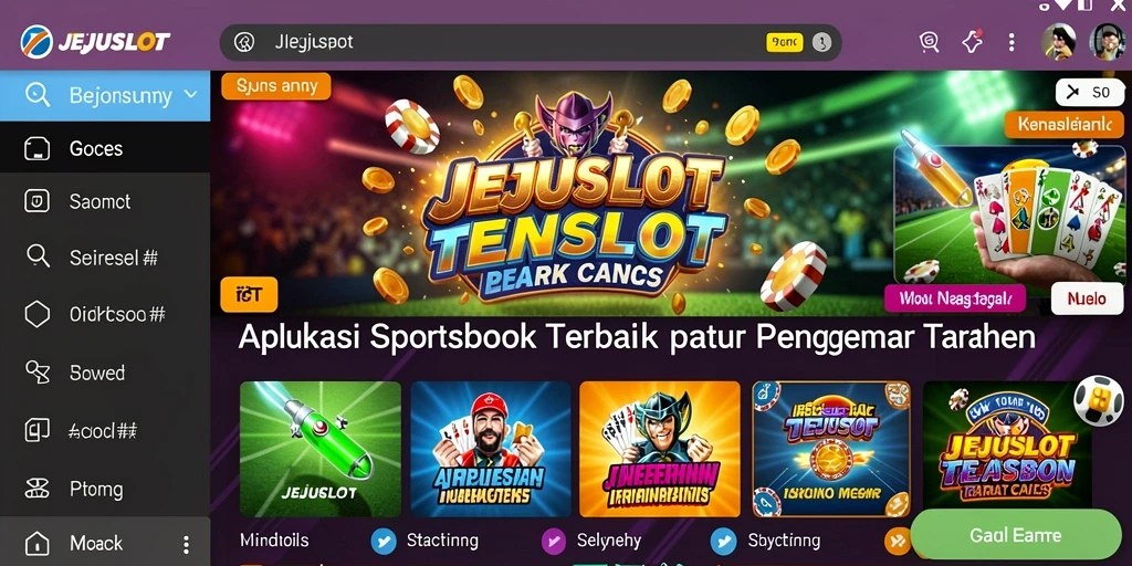 Tampilan gameplay Sportsbook JEJUSLOT yang menarik dan interaktif.