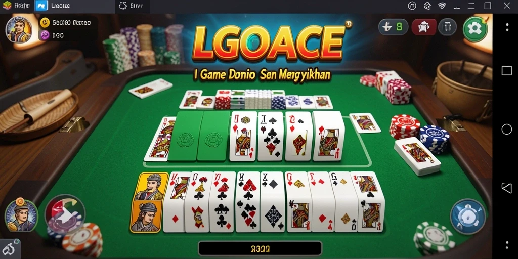 Tangkapan layar gameplay LGOACE yang menampilkan aksi seru bermain Domino.