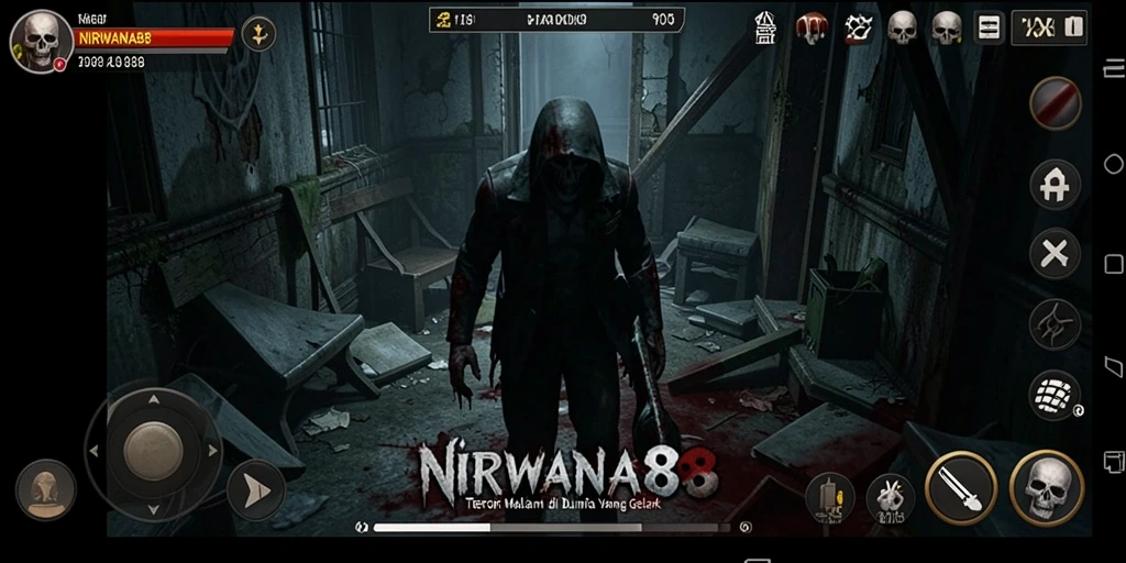 Tangkapan layar utama NIRWANA88 menampilkan suasana gameplay yang mencekam dan menyeramkan.