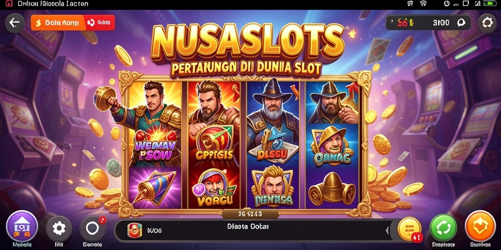 Tampilan gameplay mendebarkan dari NUSASLOTS dengan aksi pertarungan yang intens.