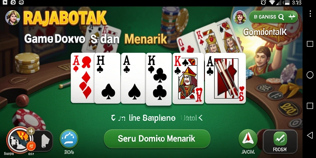Tampilan menarik saat bermain game Domino RAJABOTAK.