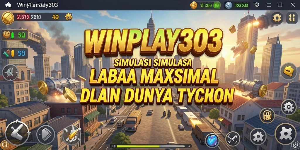Tangkapan layar gameplay WINPLAY303 menampilkan aksi manajemen bisnis yang dinamis.